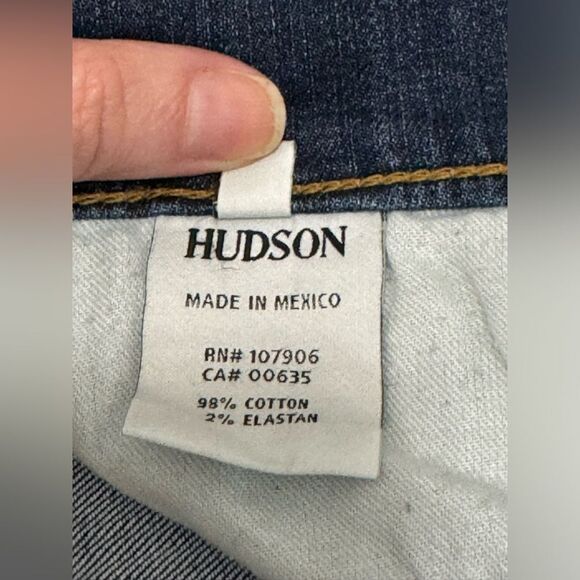 Hudson Jeans Muse Crop Skinny Ankle Length Mid Blue Wash Jeans Women Sz 28 EUC - Picture 5 of 13